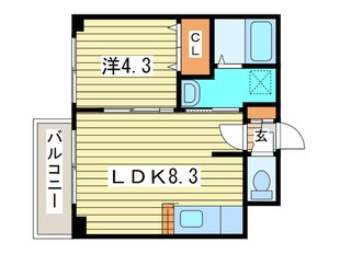 クラッセ北大通りⅢの物件間取画像